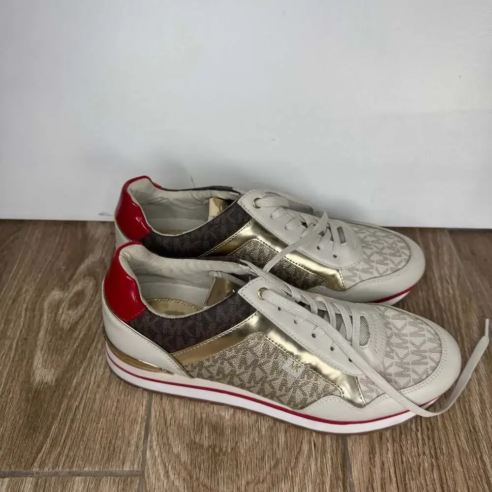 Michael Kors Olympia Logo Trainer Sneakers Size 10M NWOT